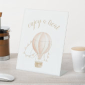 Waterverf Roze Baby shower Tabelteken behandelen Reclamebord Met Voetstuk (Insitu)