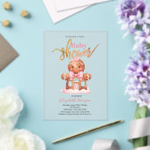 Waterverf Roze Babyshower Gingerbread Acryl Uitnodigingen (Insitu (Huwelijk))