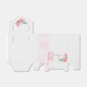 Waterverf roze ballerina schoenen bedankdoosjes (Uitgevouwen)