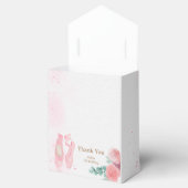 Waterverf roze ballerina schoenen bedankdoosjes (Geopend)