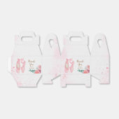 Waterverf roze ballerina schoenen bedankdoosjes (Uitgevouwen)