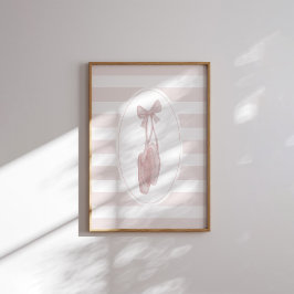 waterverf roze balletschoenen poster