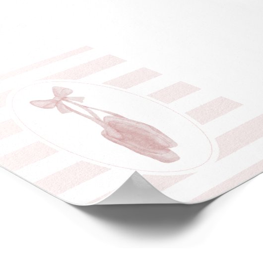 waterverf roze  balletschoenen poster (Hoek)