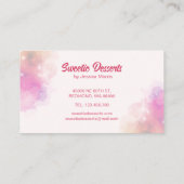 Waterverf Roze bankbakkerij Visitekaartje (Achterkant)