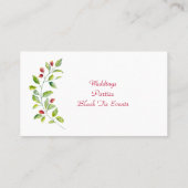 Waterverf Roze Berry Visitekaartje (Achterkant)