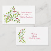 Waterverf Roze Berry Visitekaartje (Voorkant / Achterkant)