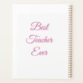 Waterverf Roze Beste Leraar ter Wereld Foto Planner (Achterkant)
