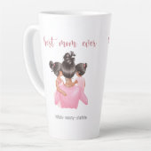 Waterverf Roze Beste mama ooit op maat Latte Mok (Linkerhoek)