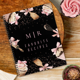 Waterverf Roze Bestek & Cupcake Notitieboek