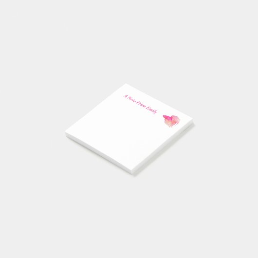 Waterverf Roze Betta Vis Post-it® Notes (Schuin)