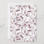 Waterverf roze bladeren Vrijgezellenfeest Kaart (Achterkant)