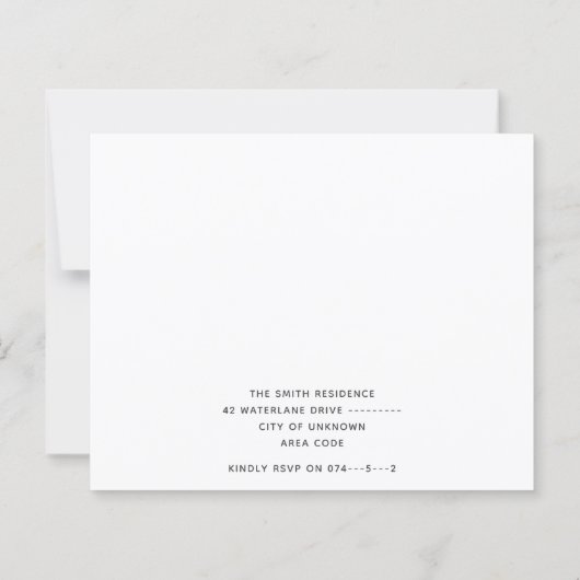 Waterverf Roze Blauw Genderonderzoek Uitnodiging (Achterkant)