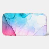 Waterverf roze blauwe iPhone / iPad hoes (Achterkant (horizontaal))
