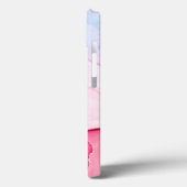 Waterverf roze blauwe iPhone / iPad hoes (Achterkant / Links)