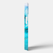 Waterverf roze blauwe iPhone / iPad hoes (Achterkant / Rechts)