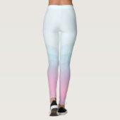 Waterverf Roze Blauwe Leggings (Achterkant)