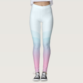 Waterverf Roze Blauwe Leggings