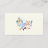 Waterverf Roze Blauwe Luier Raffle Baby shower Informatiekaartje (Achterkant)