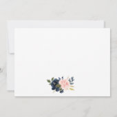 Waterverf roze blauwe mosterd - Kies Grootte - Notitiekaartje (Achterkant)