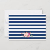 Waterverf roze blauwe strepen RSVP (Achterkant)