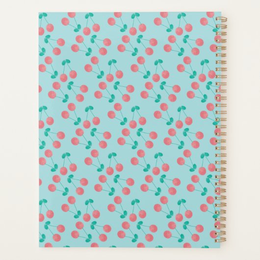 Waterverf Roze Blauwgroen Planner (Achterkant)