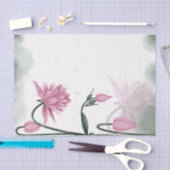Waterverf Roze bleekbloem ontkoppeling Tissuepapier (Craft)