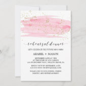 Waterverf Roze bleekheid en goudrepetitie Kaart (Voorkant)