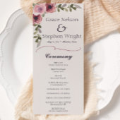 Waterverf Roze Bloem Bruiloft Evenement Programma