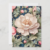 Waterverf Roze Bloem Bruiloft Save The Date (Achterkant)