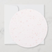 Waterverf Roze Bloem Doop Rond Kaart (Achterkant)