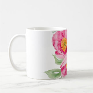 Waterverf Roze Bloem Klassieke Mok