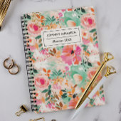 Waterverf Roze Bloem Maand en Week Planner