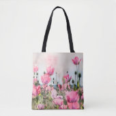 Waterverf Roze Bloem Modern Cosmopolitan Tote Bag (Voorkant)