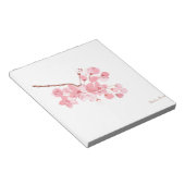 Waterverf roze bloem notitieblok (Schuin)