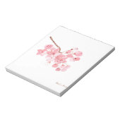 Waterverf roze bloem notitieblok (Linkerzijde)