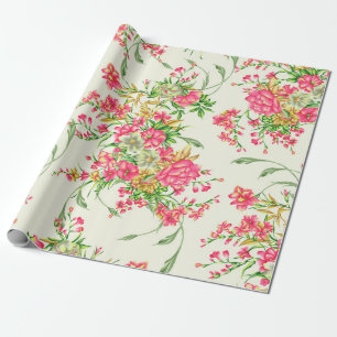 waterverf roze bloem patternabstract, kunst, achte cadeaupapier