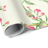 waterverf roze bloem patternabstract, kunst, achte cadeaupapier (Rol Hoek)