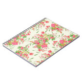 waterverf roze bloem patternabstract, kunst, achte notitieboek (Linkerzijde)