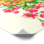 waterverf roze bloem patternabstract, kunst, achte poster (Hoek)