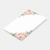 Waterverf Roze Bloem Post-it® Notes (Schuin)
