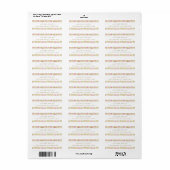 Waterverf Roze Bloem Retouradres Etiket (Full Sheet)