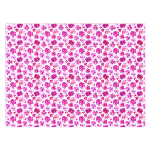 Waterverf roze bloem tafelkleed (Voorkant (Horizontaal))