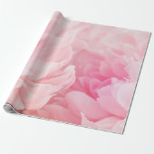 Waterverf Roze bloem Tuinkunst Cadeaupapier (Uitgerold)