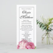 Waterverf roze bloemblaadjes roze pioenen roze roz (Staand voorkant)