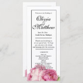 Waterverf roze bloemblaadjes roze pioenen roze roz (Voorkant / Achterkant)