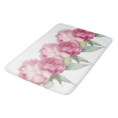 Waterverf roze bloemblaadjes roze pioenen roze roz badmat (Gekanteld)