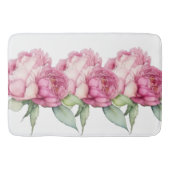 Waterverf roze bloemblaadjes roze pioenen roze roz badmat (Voorkant)