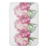Waterverf roze bloemblaadjes roze pioenen roze roz badmat (Voorkant Verticaal)