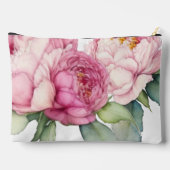 Waterverf roze bloemblaadjes roze pioenen roze roz etui (Achterkant)