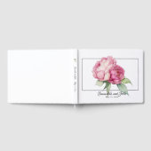 Waterverf roze bloemblaadjes roze pioenen roze roz gastenboek (Volledig)